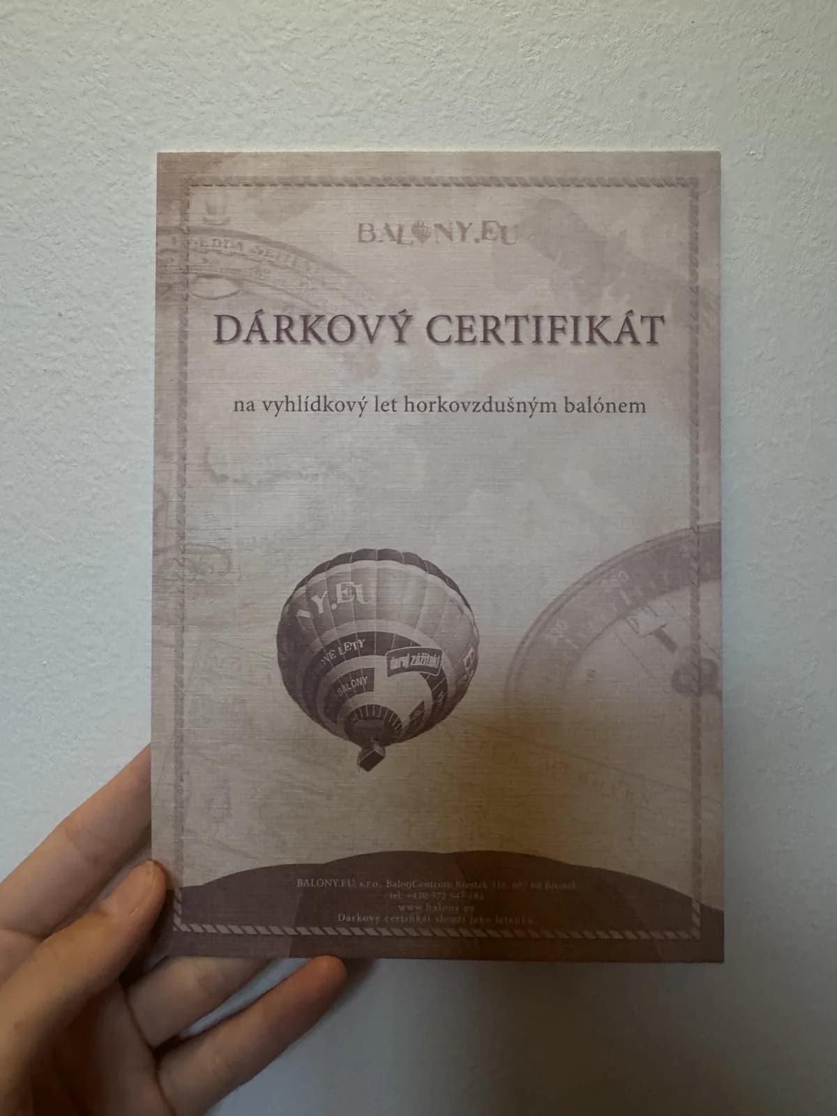 Dárkový poukaz na let balónem